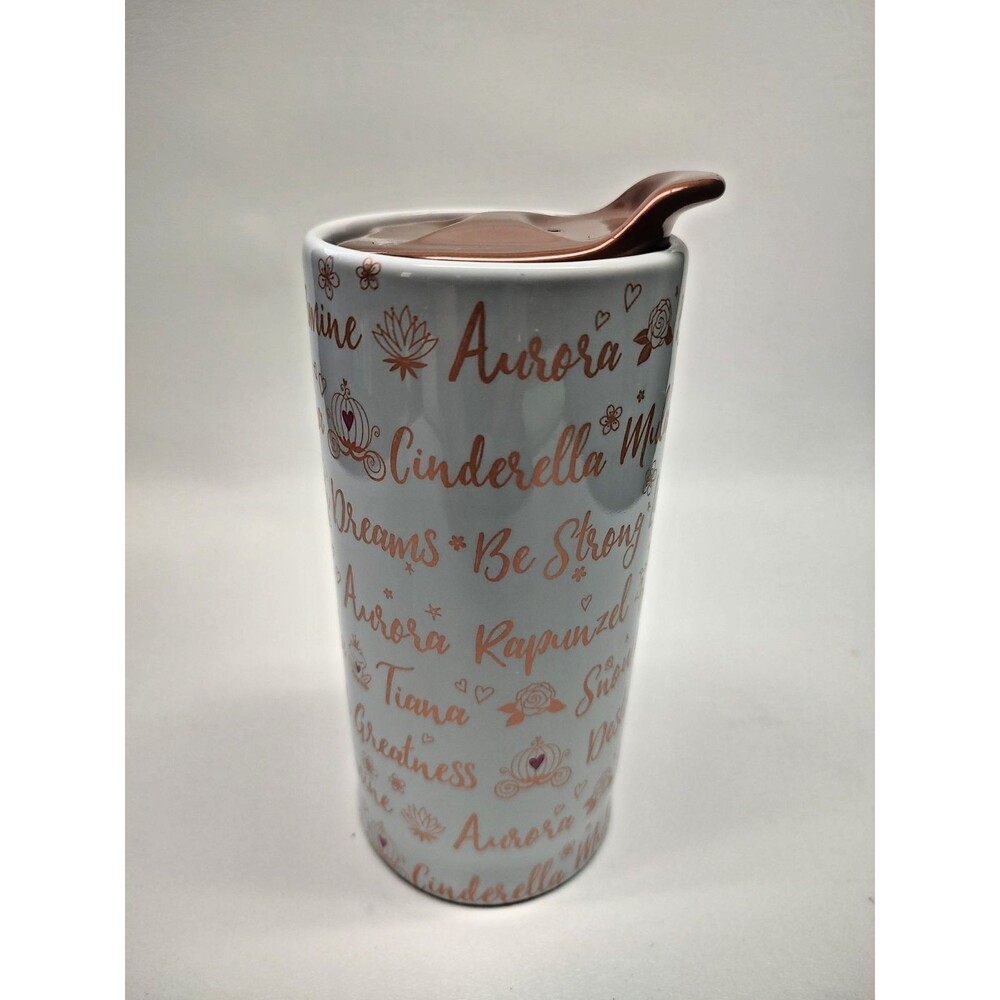 Disney Pixar Princess Travel Mug Pottery Cinderella Belle Aurora Snow White etc.